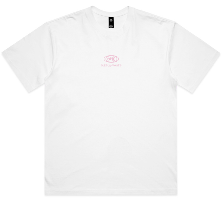 Night Cap Embroidered Tee (White)